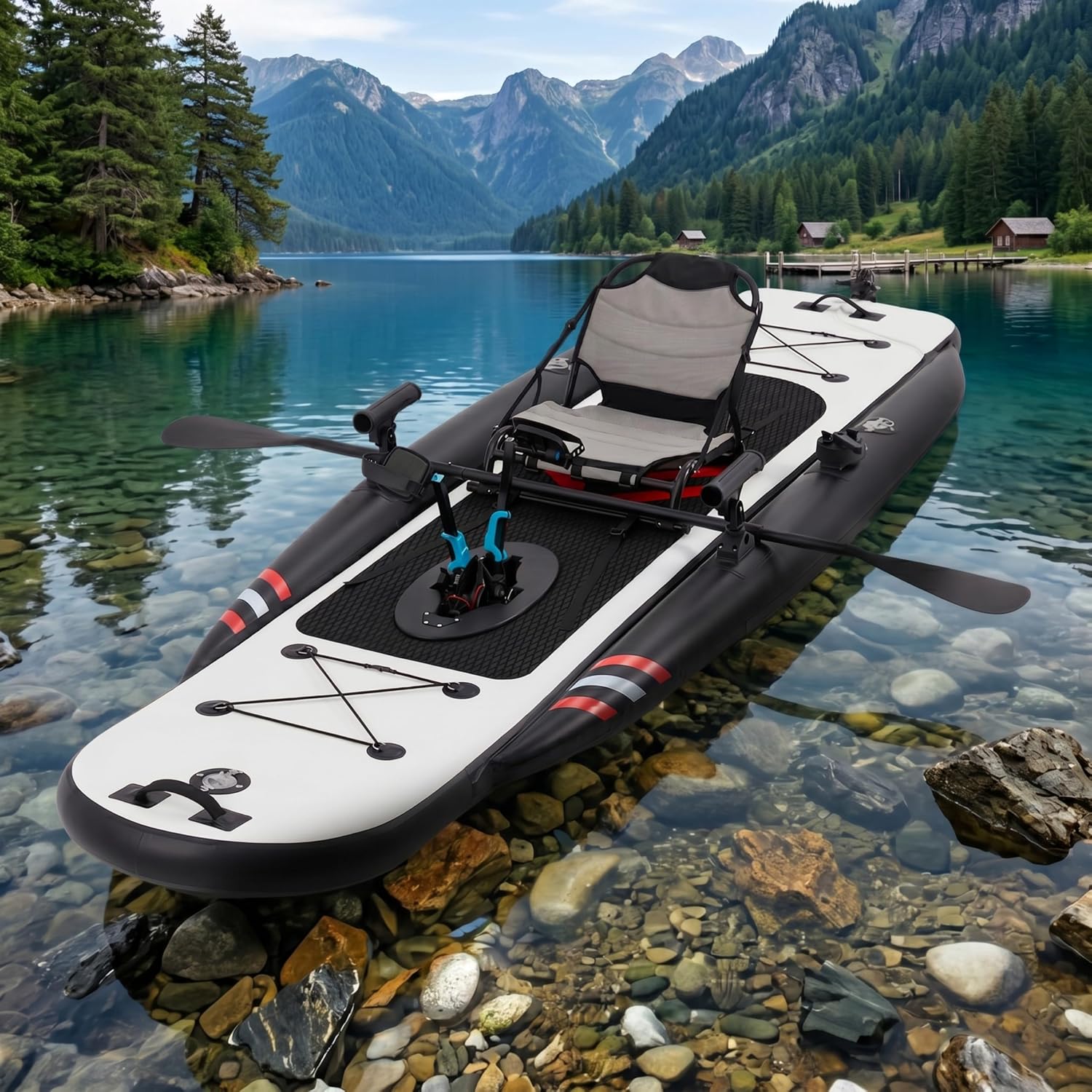 Fishing Kayak Seat - 12-stopowy, wysokiej jakości, dmuchany kajak wędkarski