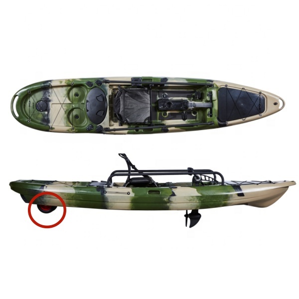 Fishing Kayak Pedal Drive - Kajak wędkarski z napędem pedałowym, plastikowy,