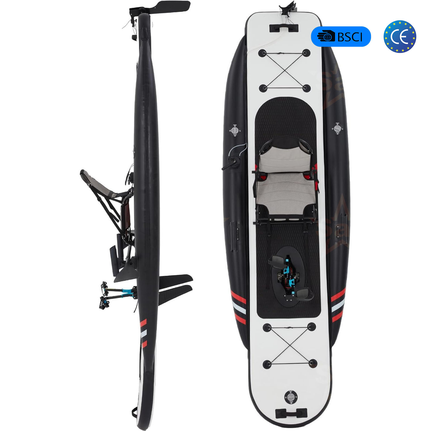 Fishing Kayak Pedal Drive - Wysokiej jakości dmuchany kajak z napędem