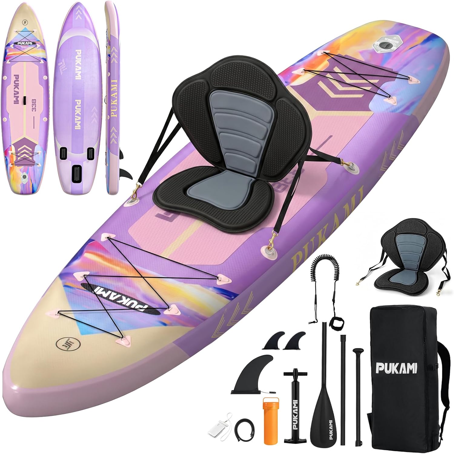 Fishing Kayak Paddle - Ekstra szeroka nadmuchiwana deska SUP, 11'1