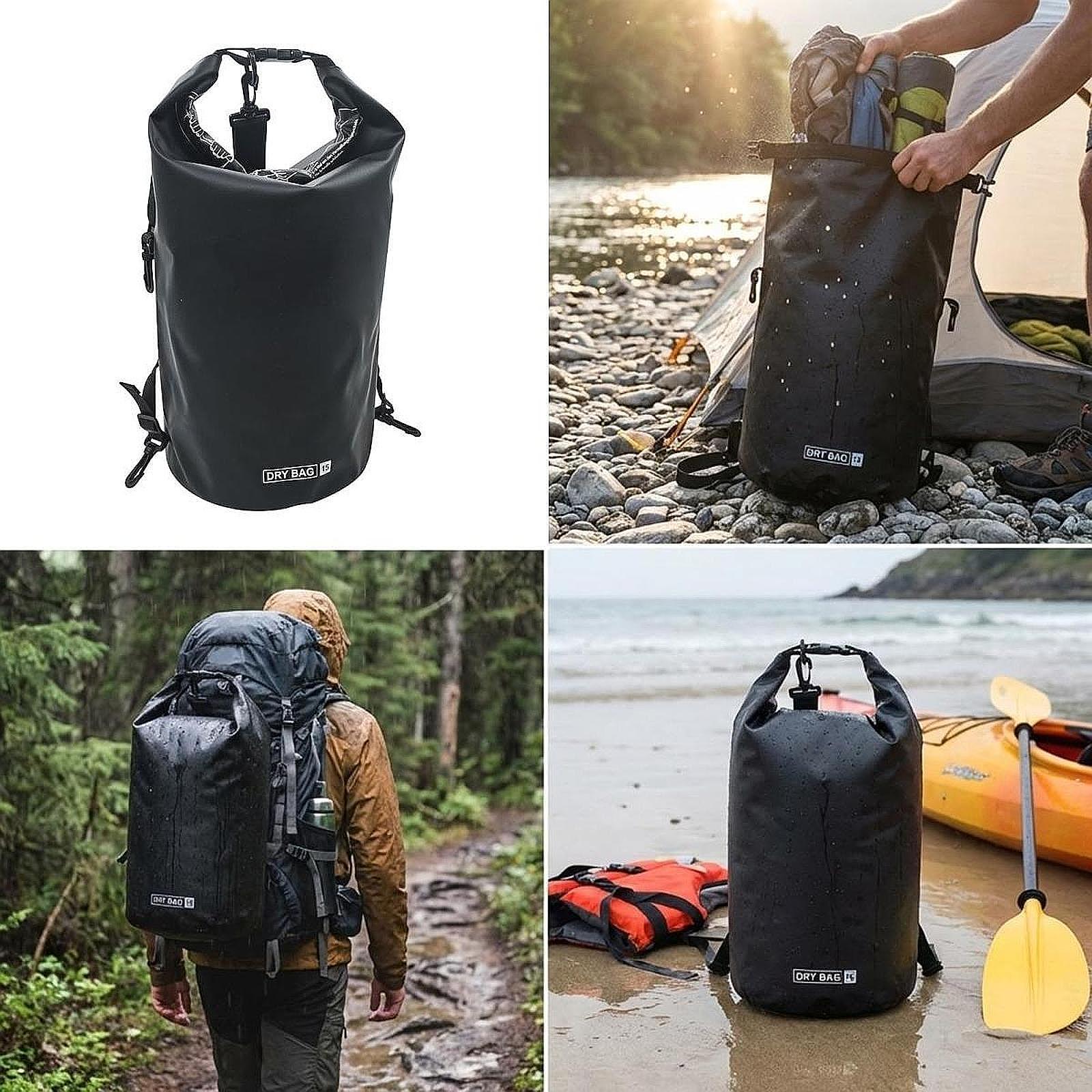 Fishing Kayak Storage Bag - Wodoodporny Worek Wodoszczelny z Regulowanym Paskiem,