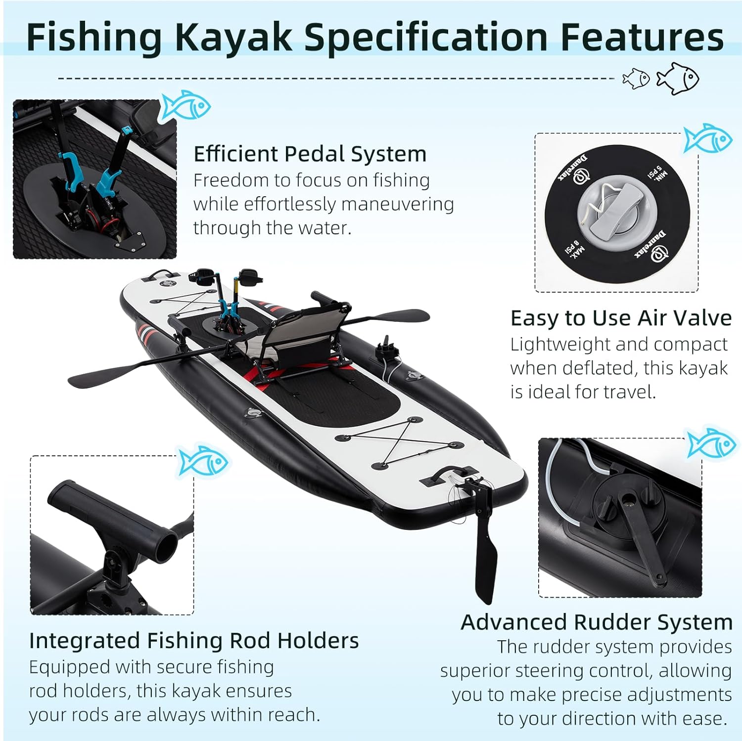 12-stopowy, wysokiej jakości,  – Fishing Kayak Seat recenzja i cena
