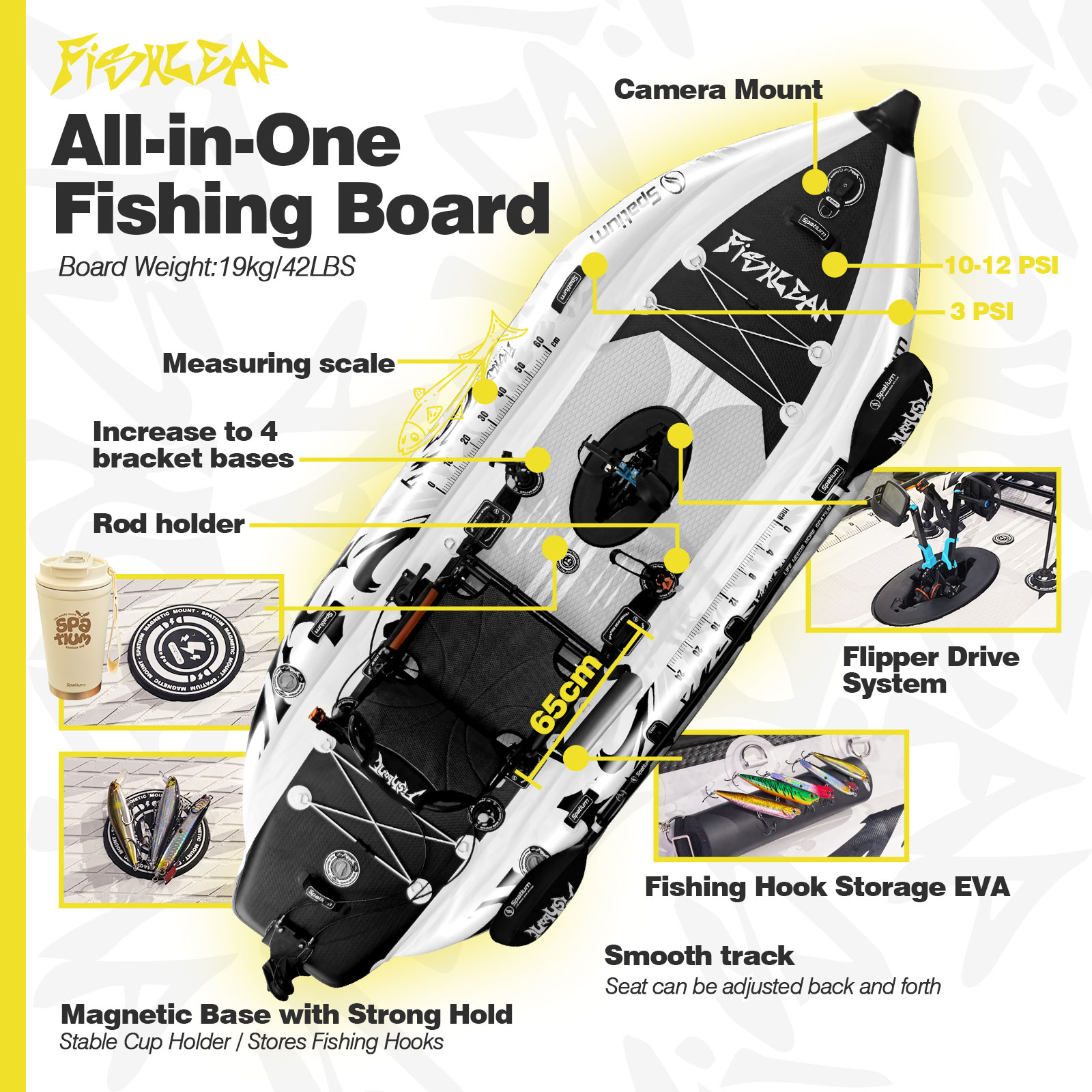Spatium 11.5ft Kajak Wędkarski – Fishing Kayak Pedal Drive recenzja i cena